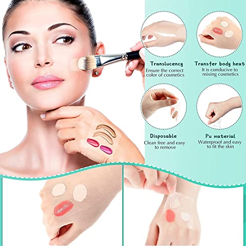 100 st. Make-up hand palet Waterdichte PU Film Zelfklevende wegwerp make-up mengen palet 5