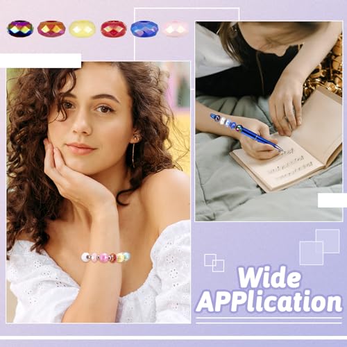 150 st. Big Hole Europese kralen 13.5-15mm Acryl Rainbow Kleur kralen Rondelle Facet Ronde Spacer Kralen Bulk Voor Oorbellen Ketting Ambacht Armband DIY Sieraden Vrouwen accessoire 3