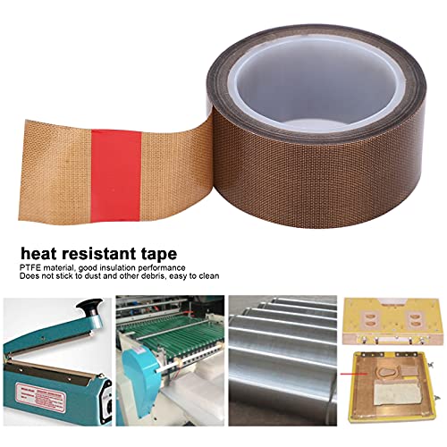 1 Rol PTFE lijm tape isolatie thermische tape hitte sealer tape tape voor verbruiksartikelen voor vacuüm afdichting:(Dikte 0,13 * breedte 25mm * lengte 10m)