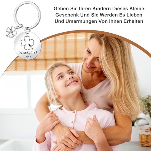Lucky Charm Keychain Motivationele Gifts Moeder Makers Kleine Gifts voor Vrouwen Vriendin Vriendschap Gifts Verjaardag Gift voor Vrouwen Inspirerende Gifts Zilver 3 x, siliver 4