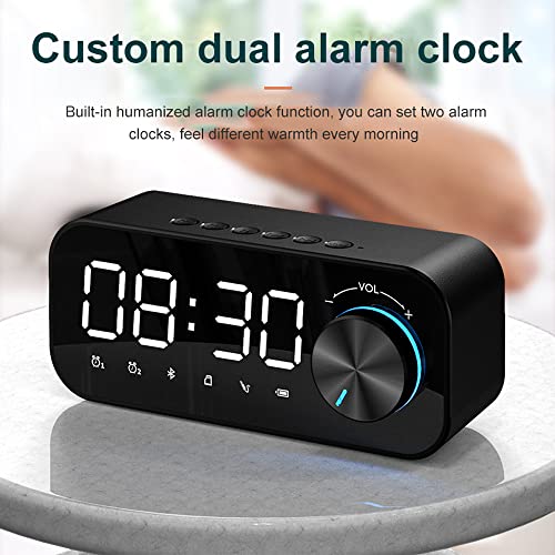 Sea Smart Mirror Bluetooth Speaker Subwoofer Draagbare kleine audio Mini klok wekker invoegen kaart voor thuis 4