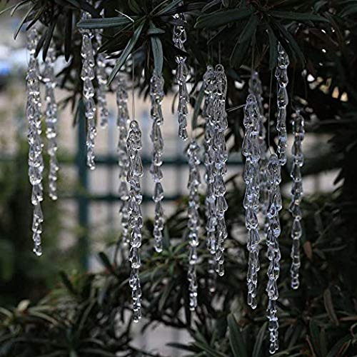 Kerstboom decoraties Icicle hangers, 25 stuks, Acryl Iccles 15,5 cm Lengte, Kerstboom decoratie