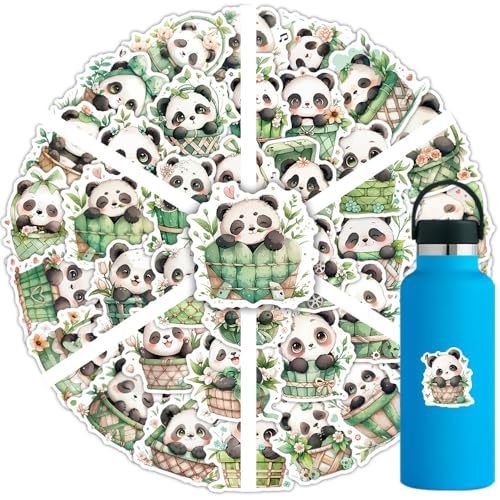 Panda Stickers voor tieners en volwassenen, Pack van 50, Panda Vinyl Sticker Set, Auto, Motorfiets, Fiets, Skateboard, Snowboard, Bagage, Laptop, Koffer, Helm, Motorfiets, Computer 4