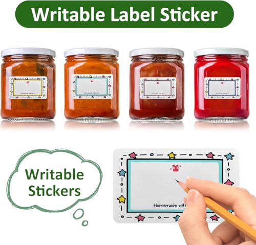 500st Bevroren Labels, Gepersonaliseerde Sticky Labels Stickers, 40x25mm, Voedsel Datum Naam Tags Gemakkelijk te Peel Off Olie en waterdichte koelkast etiketten, Zelfklevende Label Roll voor 3