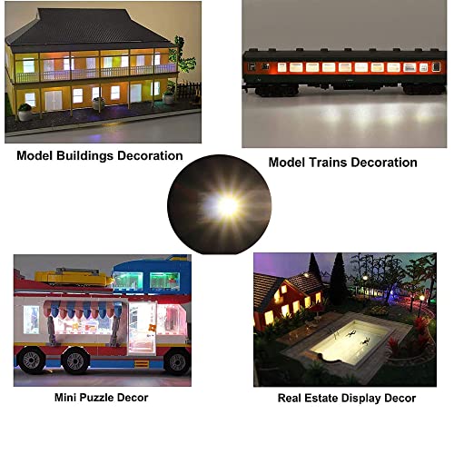 Verpakking van 5 voorbedraad ledstrips, 12 V ~ 18 V, 10 cm, voor doe-het-zelf, auto, boot, speelgoed, onderdelen, spoorwegmodellen, treinen 3