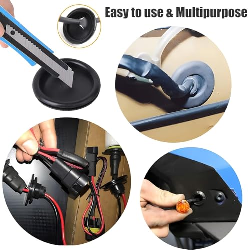 5Pcs Rubber Blanke Grommet, 45mm Zwarte Rubber Grommets Elektrische Gaten Kabel Draad Pakkingen Beschermer voor Draad, Plugs, Kabels Gaten, Auto, Boot, Pomp, Loodgieter, Kabel 4