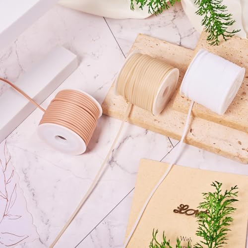 3 Rolls Holle Rubber Cords 2mm Pijp PVC Tubular Touwen met Plastic Spool Tubing Rubber Cord 3 Kleuren voor sieraden maken DIY Crafts armband Tubular Breitouw