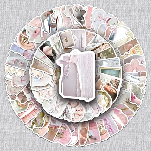 Roze Ballet Stickers voor tieners en volwassenen, 100 stuks, Ballet Vinyl Sticker Set, Auto, Motorfiets, Fiets, Skateboard, Snowboard, Bagage, Laptop, Koffer, Helm, Motorfiets, Computer