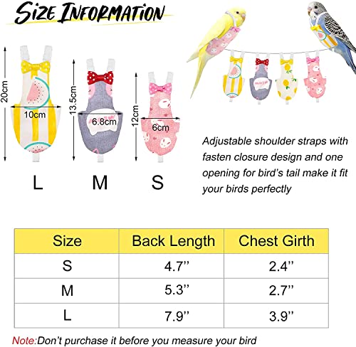 Vlucht Suite Liner Set van 4 Wasbare Herbruikbare beschermende Parrot Nappy kleding met waterdichte binnenlaag schattig