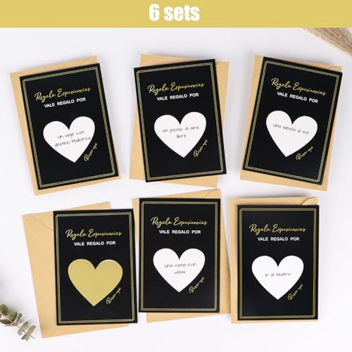 6 stuks kraskaarten te geven als een geschenk Experimentencias als een geschenk POR Spaans 5