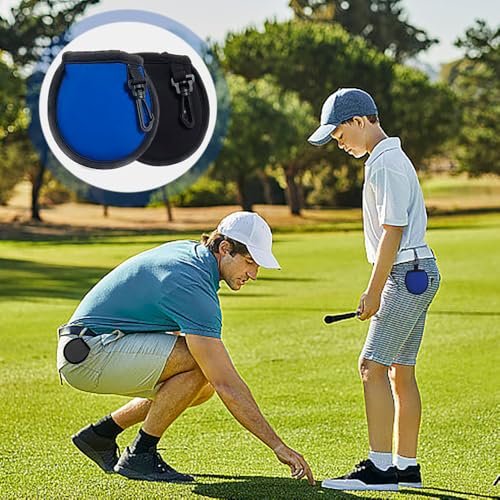 4 stuks Golf Ball Cleaner Bag, Golfbal Drogen Bag Compact Golf Ball Washing Machine Bag Portable Golf balzak met clips waterdichte golfbal schoonmaakzak met dubbele lagen, 4 kleuren 4