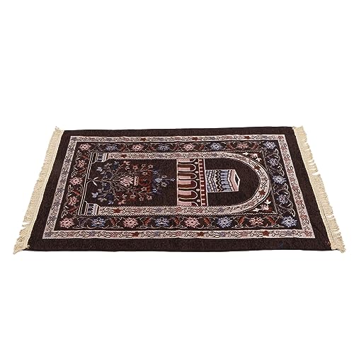 Gebedsrug, multifunctioneel Tassel Mooie dikke wasbaar Modieuze Gebed Rug voor slaapkamers voor kantoren (diepe koffie kleur)