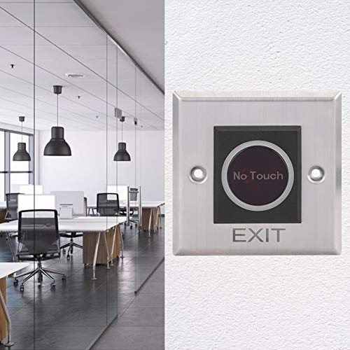Contactloze Infrarood Sensorschakelaar, Touch Deur Infrarood Sensor Exit Button Switch voor Access Control Systems Gates & Garage Openers, DC12V 3