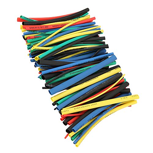 100st Assortiment de Tubes Thermoretractables 5 Tailles 5 Couleur Ensemble de Manchon Isolé de Câble Métallique 100m m 4