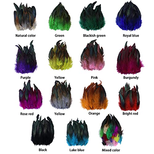 Pack of 100 Craft Feathers, Red Faucet Feathers, 14-20 cm, DIY Craft Feathers for Craft Projecten, Dream Catcher, DIY Oorbellen, Carnaval Kostuums, Partij, Hoeden, Maskers, Juwelen, Paaseieren Decoratie, Pheasan Feathers 3