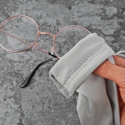 4PCS Zachte bril geval Microfiber zonnebril zak glazen zak zak zak, draagbare zonnebril geval zachte koord Oogbrillen Mouw opslag zak voor telefoon, bril geval 5