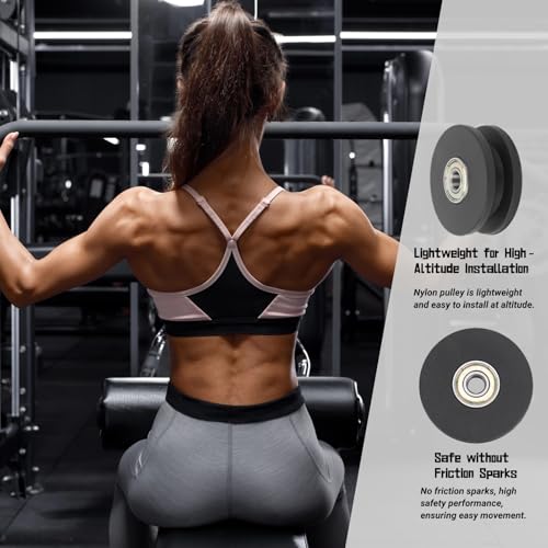 10Stuks Fitness Pulley Nylon Fitness Bearing Pulley Strength Trainingswiel voor krachttraining, fitnessapparatuur Pulley voor sportschool (50mm) 3