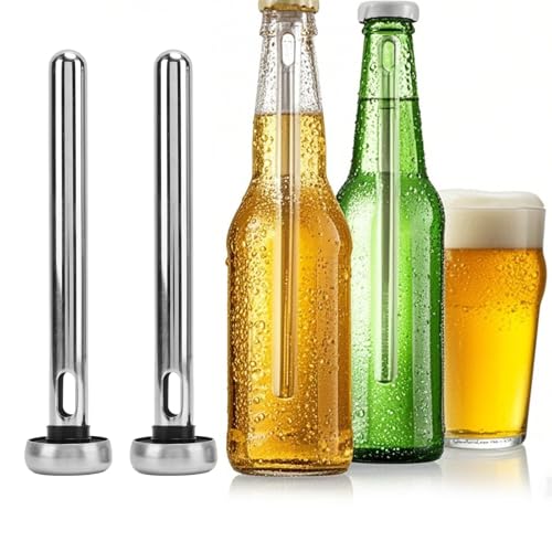 Bierkoeler Stick 2 stuks Bierkoeler Sticks voor flessen, unieke biergeschenken voor mannen en vriendjes voor Kerstmis, Nieuwjaar, Thanksgiving, Vaderdag, Valentijnsdag, Verjaardag