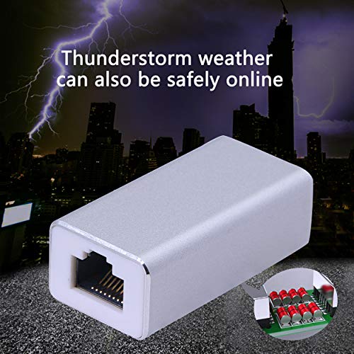 RJ45 LAN Koppeling Adapter Chirurg Thundering Protector Gigabit 1000Mbs Ethernet Extender Connector voor Cat7 Cat6 Cat5e Vrouwelijk naar Vrouwelijk (zilver) 4