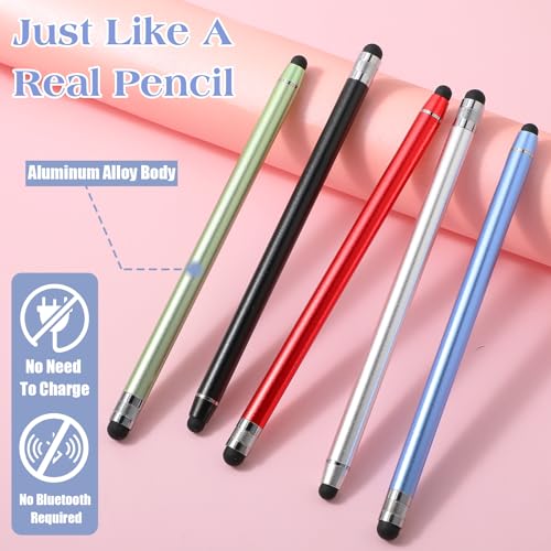 Set van 5 Double Touch Screen Stylus Pennen, Hoge gevoeligheid Siliconen Stylus Tekenen Stylus Pennen Compatibel voor Smartphones en Tablets Alle Universal Touch Screen Devices 4