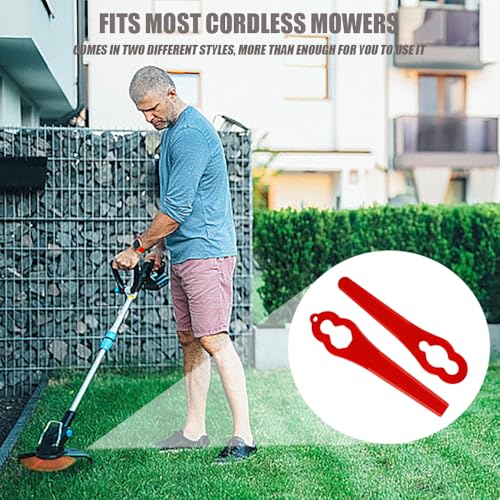 100 st Plastic gras Trimmer Messen, Koordloze Gras Trimmer 83mm grasmaaier snijden Messen grasmaaier Accessoires Hulpmiddelen Vervanging Koordloze Gras Trimmer Blades voor Koordloze Gras Trimmer 4