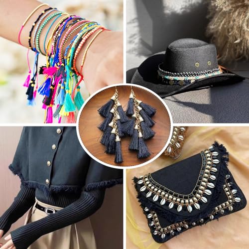 25m Fringe Lace Trim Polyester Ribbon Curtain Tassel Naaistof Curtail Kussen Trim voor kleding Home Decoratie Ambachten, Marine Blauw 5