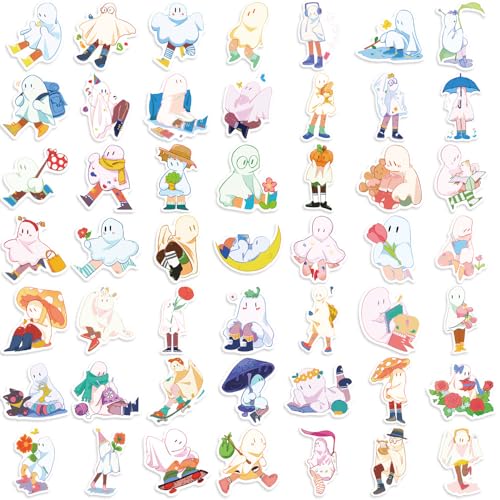 Halloween Ghost Sticker set Stickers jeugd volwassenen 50 stuks schattige geest waterdichte Vinyl Stickers Automotor Fiets Skateboard Snowboard Bagage Laptop Kofferhelm 4