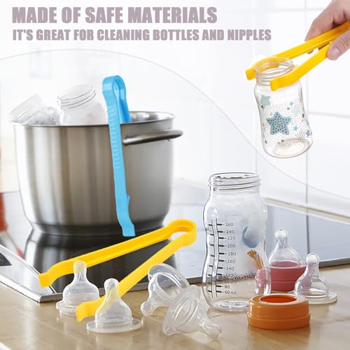 3 stuks Baby flessentangen, Multifunctioneel Skid Bottle Clips Non-Slip Voeden Bottle Clamp Sterilized Tang Hot Bottle Holder Anti-scalding Bottle Clips voor baby's pasgeboren peuter 5
