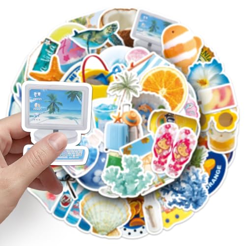 Strand Stickers voor tieners Volwassenen 50 stuks Zomer strand Vinyl Sticker Set Auto Motorfiets Fiets Skateboard Snowboard Bagage Laptop Koffer Helm Motorfiets Computer