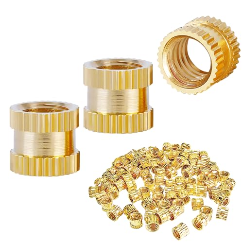 Verpakking van 100 draad Noten Gekartelde draad Noten Messing Noten Vrouwelijke draad voor Plastic Delen 3D Printers M2 x 3mm x 4mm