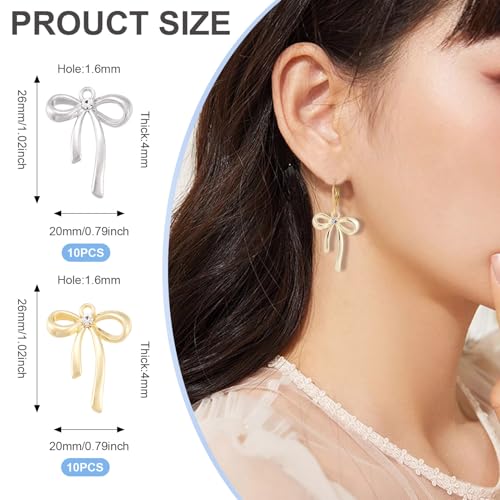 Bowknot Charms Bow Dangle Charms Bow Tie hangers voor ketting armband oorbellen DIY Craft Supplies 3