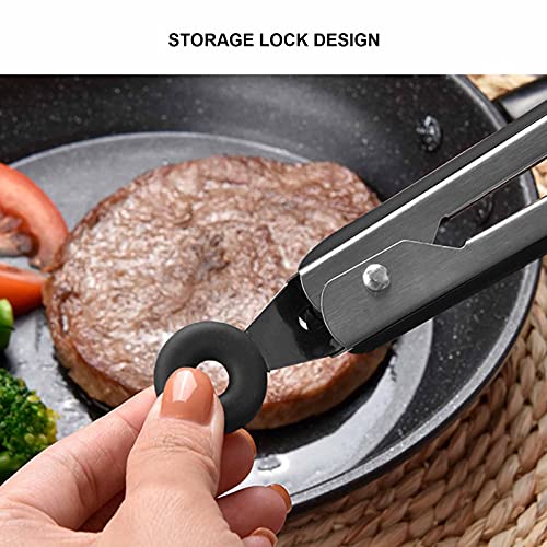 Spatelklam Manija Para Puerta Roestvrij Staal Siliconen Roestvrij Staal Siliconen Voedselpakket Voedselbarbecue Steaktang Bakkerijschap voor Thuis Bbq Pinca De Silicone Para 3