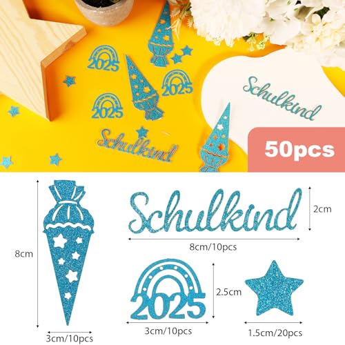 Konfietti Glitter School Kinderdecoratie Paper Inleiding tot School (Blauw)