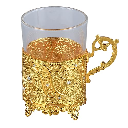 Metal Beer Mug, Stevige Legering Glazen Bier Mug, Collectible Decoratieve Whiskey Cup, Wijnglas Drinkbeker voor Party, Bar (Golden(J18149)