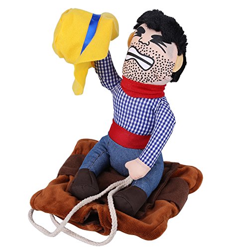Hondenkostuums, novelty grappig Halloween huisdier hond kostuum kleding Cowboy dress-up jasje voor kleine middelgrote grote honden, XL, rijden