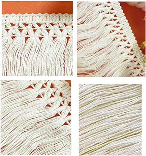 10 Yard 8cm brede katoenen Tassel Fringe Tassels DIY Accessoires Fringe Tassel Katoenen Lace voor kleding Accessoires Naaien ambachten bruiloft decoratie ambachten en decoratie, melkwit 5