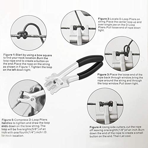 Boogschieten Bow D Loop Bar Bow D Loop Bar D-Ring Tang Set Bow Tendon D-ring installatie gereedschap Archer accessoire D Ring Tang Tang voor het maken van sieraden 4