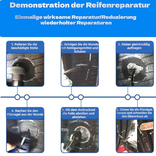 Band Patches Lijm Tire Reparatie Mushroom Naaldplug voor Reparatie Mushroom Rubber Reparatie Mushroom Plug Mushroom Plug met Integral Set van Banden voor Auto, Motorfiets, Fiets 3