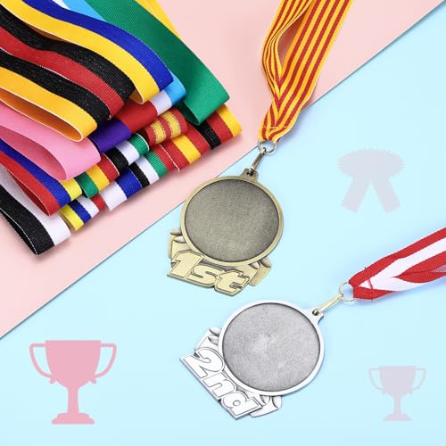 Award Neck Ribbons, Pack van 25 Polyester Medal Lanyards met Click Clip, Blank Award Ribbon voor Competition Performance Sport Party Blue 4