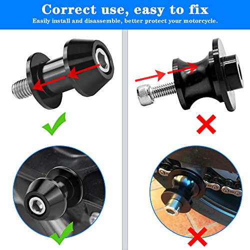 Motorfiets Bobbins M8 Race Adapter, Verpakking van 2 Aluminium Swivel Arm Spool, Standing Mount, Swingarm Bescherming, Montage Stand voor Motorfiets 4