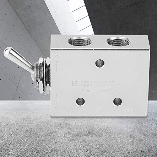 Schakel schakelaar 2-Position 5-Way mechanische pneumatische knoopschakelaar G1/8in 1.5~8kgf/CM2, licht en duurzaam, breed drukbereik, geschikt voor 0~60°C, professioneel 3