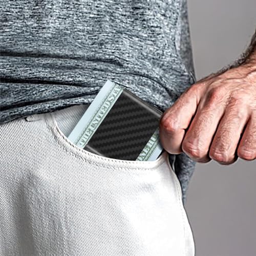 Cash Clip, Ultralight Carbon Fiber Business Geld Cash Clip Credit Cards Clamp Portemonnee (zwart) 4