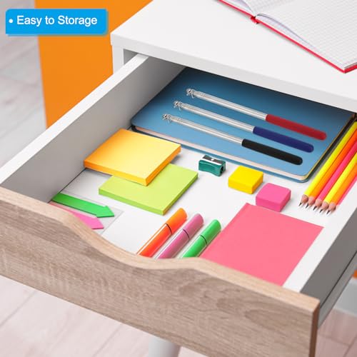 1.6M/5.2Feet Telescopische handheld vlaggenstokken, 4Sc Intrekbare leraren Pointer Stick Banner vlag Pool voor gids Onderwijs Oranje 5