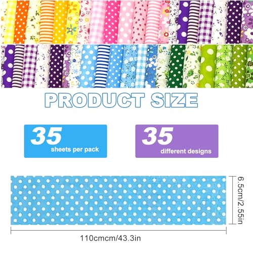 Jelly Roll Stof Strips voor Quilting, 35 stuks Fat Quarters Diverse bundel roll up stof patchwerk roll voor het naaien DIY ambachten 3