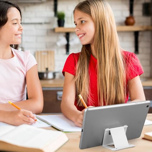 2 stuks opvouwbaar Mobiele telefoonstand, Mini Tablet Stand, Portable Phone Holder, Docks voor Cafes, Desks, Home, Bekijk films en video's 5