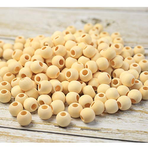 Kralen Houten Kralen met Gat 15mm Ca. 200st Houten Kralen Ambacht Kralen voor DIY Sieraden maken (Big Hole houten kralen)