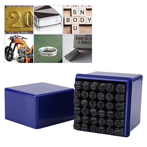 36 Drop Letters, 6 mm Letter and Number Stamp Set Gemaakt van Carbon Steel/A-Z en 0-9 Drop Letters, Numbers and Letters, Punch Set voor metaal, hout, leder 5