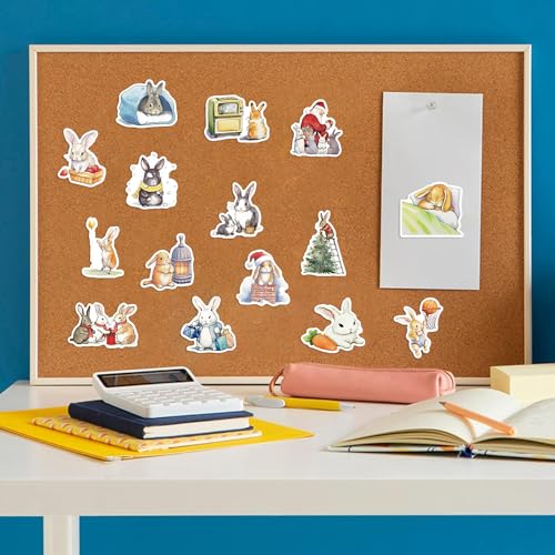 Bunny Sticker Set Stickers voor kinderen tieners 50 stuks Konijn Waterdicht Vinyl Sticker Laptop Skateboard Koffer Helm Auto Fiets mobiele telefoon Motorrijwiel Bike Scrapbook Cadeau 3