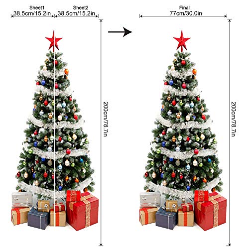 Waterdichte 15.2x39.4in Mural Wall Sticker, Verwijderbare Window Sticker, voor Kerstmis Decoraties Eetkamers Slaapkamers Salons Showcase Decoratie(Kerstmis boom door stickers)