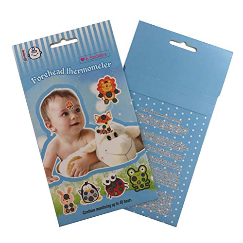 6 st voorhoofd strip, baby hoofd thermometer, cartoon voorhoofd thermometer sticker, baby koorts lichaam temperatuur test sticker thermometers